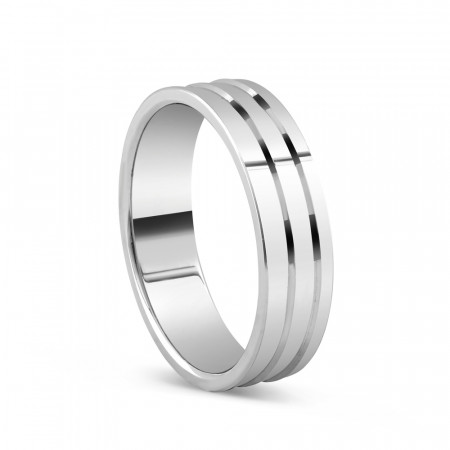 Platinum Women's Wedding Band Ring | Size N | 5 mm