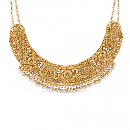 22ct Gold Necklace with Pearl | Rosettes Collection