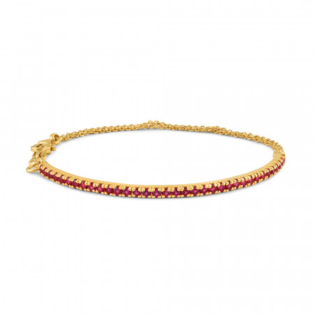 22ct Gold Banglet with Pink CZ stone