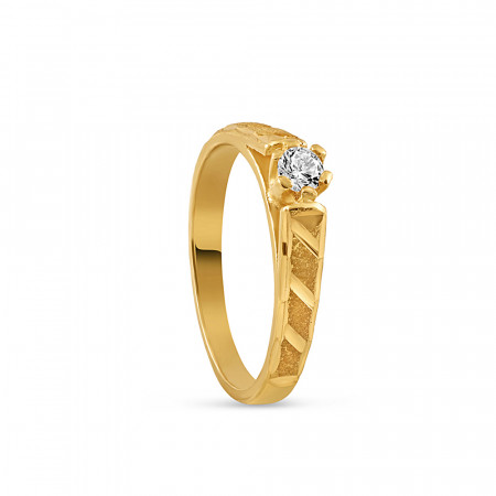 22ct Gold Ladies CZ Ring | J Size | 3mm