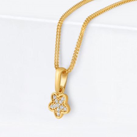 22ct Gold Fancy Star Pendant | With CZ Stone
