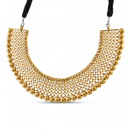 22ct Gold Choker Necklace | Antique Matte Finsih