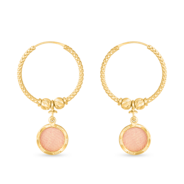 22ct Gold Fancy Bali Hoop Ohrringe