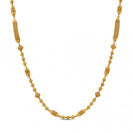 22ct Gold Mala Style Necklaces | 30 Inches | Rosette  Collection