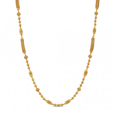 22ct Gold Mala Style Necklaces | 30 Inches | Rosette  Collection