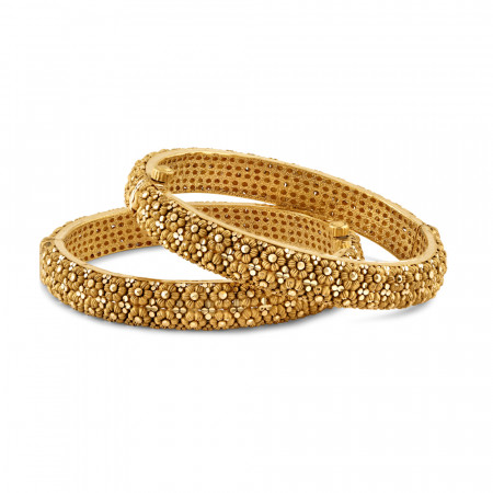 22ct Gold Bangle for Bridal  | Size 2.4 | Rosettes Collection
