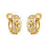 22ct Gold Ladies Hoop Earring | Rhodium Finish