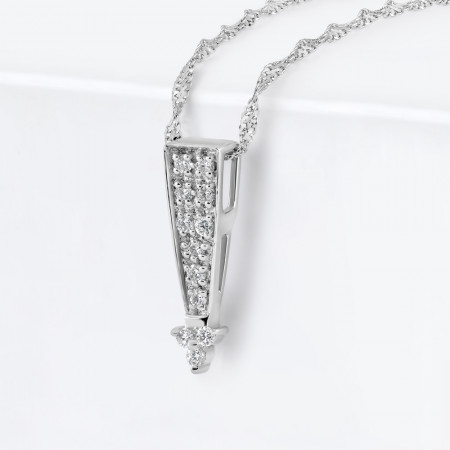18ct White gold pendant with Diamond for Ladies