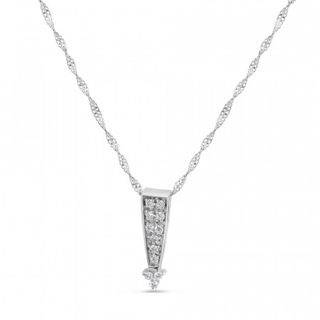 18ct White gold pendant with Diamond for Ladies