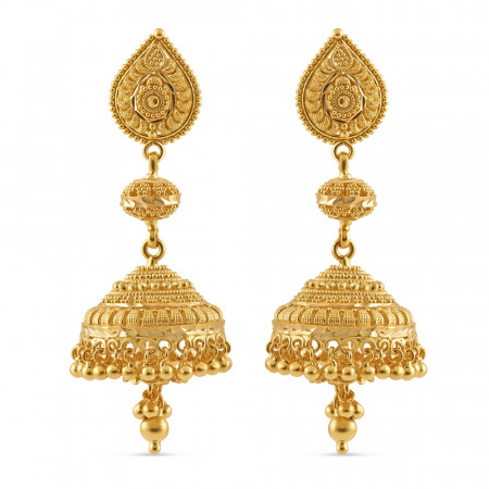 22ct Gold Jhumkha Earring For Ladies | Jali Filigree Collection