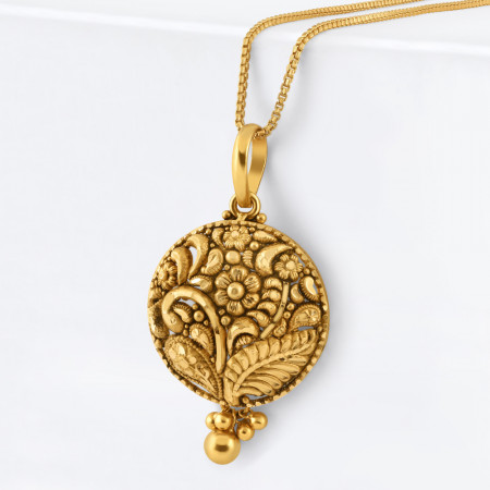 22ct Gold Ladies Antique Pendant | Rosettes Collection