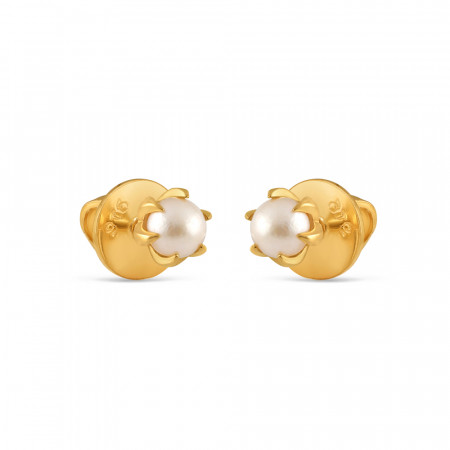 22ct Gold Pearl Stud Earring for Ladies