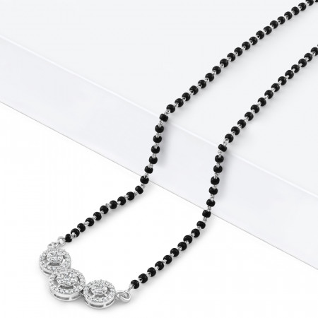18ct White Gold Mangalsutra with Diamond
