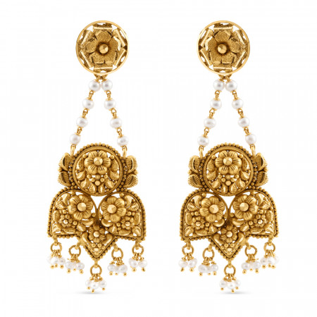 22ct Gold Drop Earring | Rosettes Collection