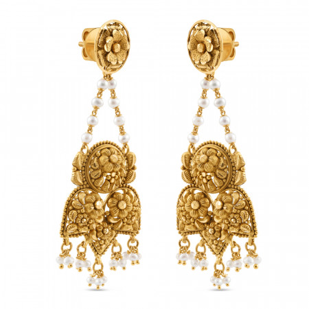 22ct Gold Drop Earring | Rosettes Collection