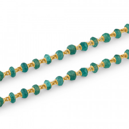 22ct Gold Natural Emerald Necklace for Ladies | 18 Inches