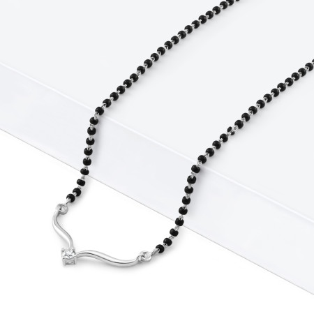 Diamond Mangalsutra in 18ct White Gold