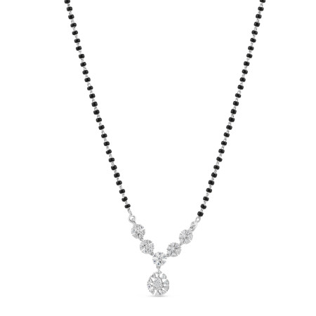 18 carat White Gold Diamond Mangalsutra