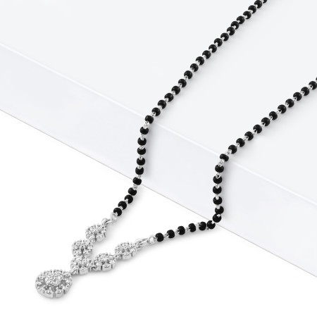 18 carat White Gold Diamond Mangalsutra