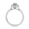 Double Halo Engagement Ring in Platinum