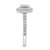 Double Halo Engagement Ring in Platinum