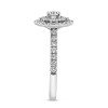 Platinum Floral Shaped Ring with Diamond