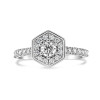 Platinum Engagement Ring with Diamonds