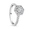 Platinum Engagement Ring with Diamonds
