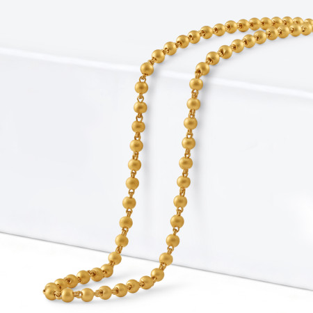 22ct Gold Fancy Bead Chain | 19 Inches | Glow collection