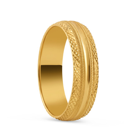 22 carat Yellow Gold Band | Size P | 5mm