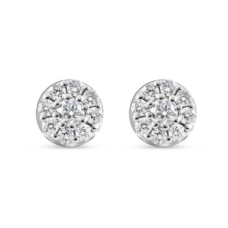 18ct White Gold Stud with Diamonds