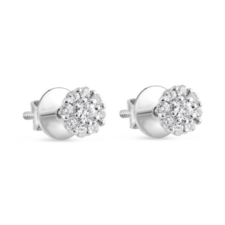 18ct White Gold Stud with Diamonds
