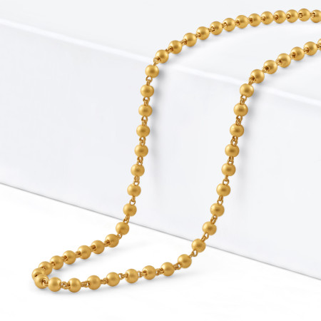 22ct Real Gold Bead Chain | 19 Inches | Glow collection