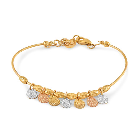 22ct Gold Rhodium Finish Leaf Bracelets | Glow collection