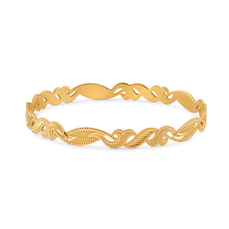 22ct Gold Bangle with Matte Finish
