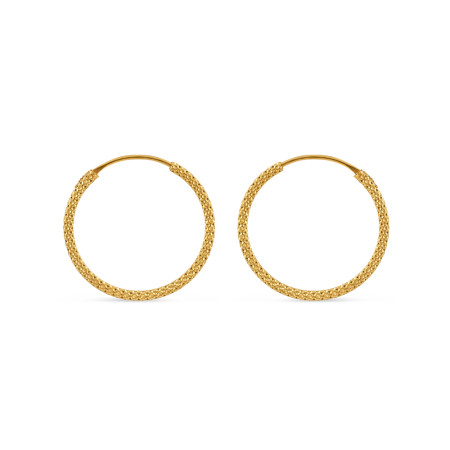 22ct Gold Designer Hoop Earring