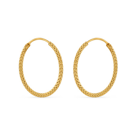 22ct Gold Designer Hoop Earring