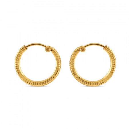 22ct Gold Round Shaped Hoop Earrings