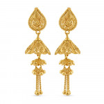 22ct Gold Dreilagige Jhumka | Jali Filigree Kollektion 22ct Gold Dreilagige Jhumka | Jali Filigree Kollektion