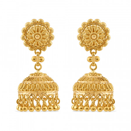 22ct Gold Fancy Drop Earring | Jali Filigree Collection