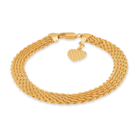 22ct Gold Knitted Bracelet For Ladies | 7 Inches