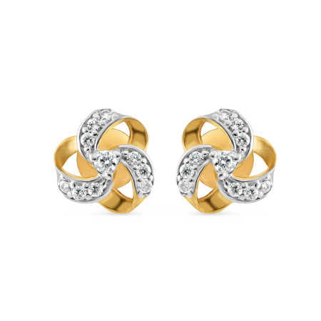 22ct Gold Fancy Stud with CZ Stone