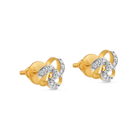 22ct Gold Fancy Stud with CZ Stone