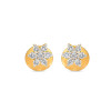 22ct Gold Studs with CZ Stones