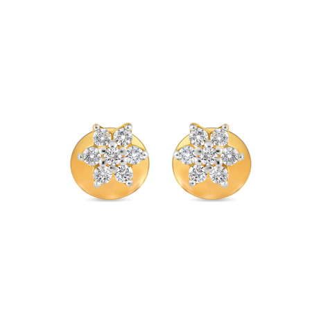 22ct Gold Studs with CZ Stones