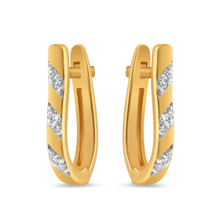 22ct Gold Bali Earring | With CZ Stones