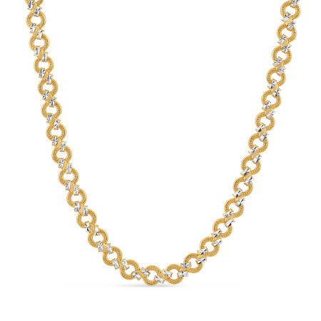 22ct Gold Short Necklace with Rhodium Finish | 16 Inches