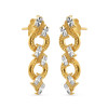 22ct Gold Drop Earrings with Rhodium Finish