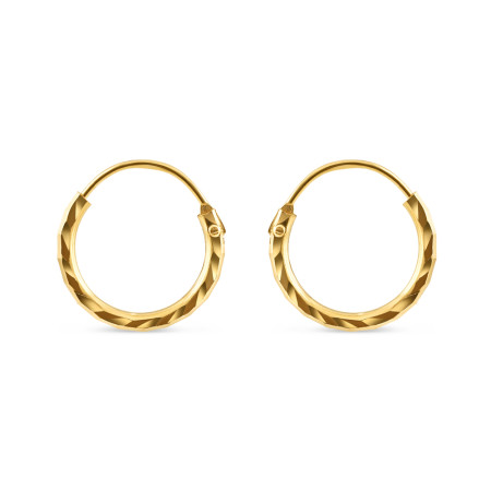 22ct Gold DC Hoop Earring for Ladies