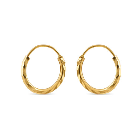 22ct Gold DC Hoop Earring for Ladies